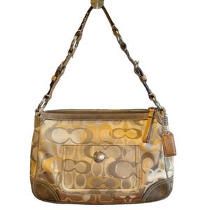 Coach Signature Bag,EUC, 12x9, Tiny mark in corner, Silver Hardware.
